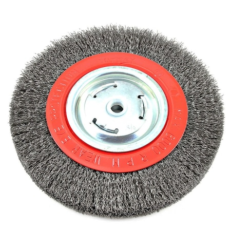 Forney Wire Wheel, Crimped, 8 in x .014 in x 1/2 in - 5/8 in Arbor 72762